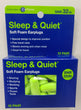 Sleep & Quiet GREEN Foam Earplugs