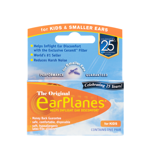 EarPlanes Children in-flight earplugs packaging front