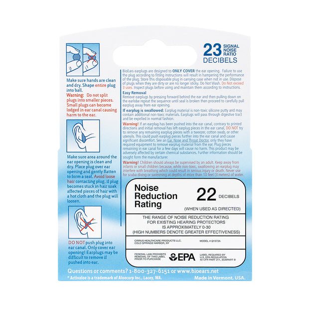 BioEars® Soft Silicone Earplugs – Cirrus Healthcare Products